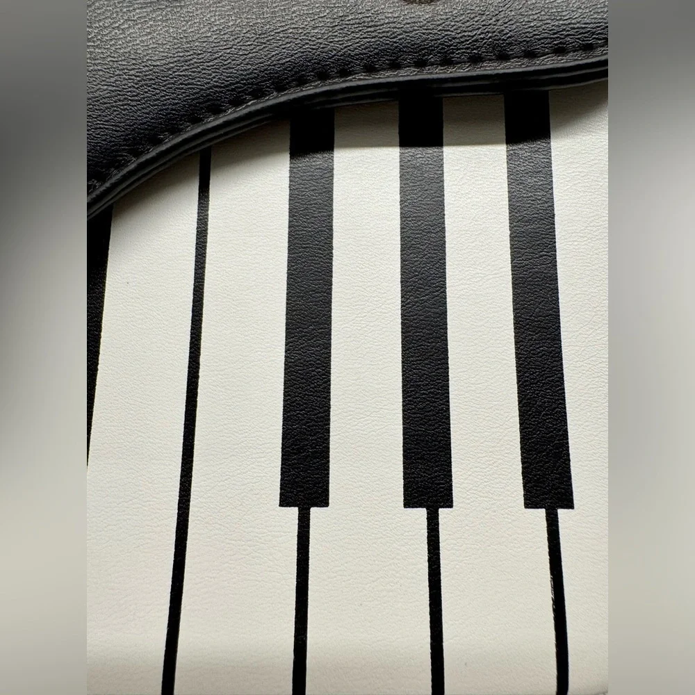 New Music Piano Keyboard Synth 80s Vibe Novelty Crossbody Shoulder Purse Bag